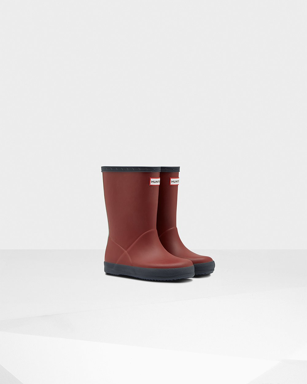 Hunter Original First Classic Rain Boots - Store Kids Grey Red/Grey - WVTJHQ308